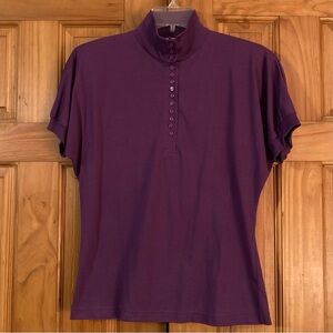 NWOT Vintage CSL Cherry Stix Ltd. Mock Neck Top Blouse Size M